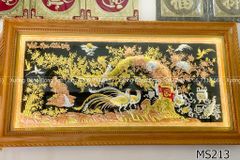 Tranh Đồng Vinh Hoa Phú Quý Kích Thước 230*120 Cm Khảm Tam Khí