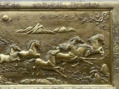 Tranh Đồng Mã Đáo Thành Công 90*180 Cm Khung Đồng Liền