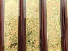 Tranh Tứ Quý Bằng Đồng Vàng Kích Thước 127*41 Cm