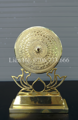 Mặt Trống Đồng Đế Hoa Sen Một Mặt Kích Thước Cao 26Cm