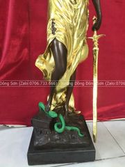Tượng Đồng Nữ Thần Công Lý Cao 73 Cm Dát Vàng