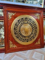 Tranh Trống Đồng Gò Vẽ Nền Kích Thước 120*120 Cm Khung Vuông