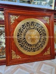Tranh Trống Đồng Gò Vẽ Nền Kích Thước 120*120 Cm Khung Vuông