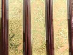 Tranh Tứ Quý Bằng Đồng Vàng Kích Thước 127*41 Cm