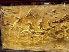 Tranh Đồng Mã Đáo Thành Công 88*155Cm Nền vàng mạ vàng 24k