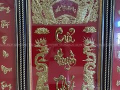 Cửu Huyền Thất Tổ Bằng Đồng Chữ Việt Kích Thước 117*117 Cm
