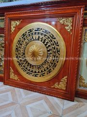 Tranh Trống Đồng Gò Vẽ Nền Kích Thước 120*120 Cm Khung Vuông
