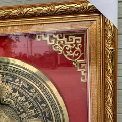 Tranh Trống Đồng Mặt Trống Ăn Mòn Kích Thước 80*80 Cm Khung Vuông
