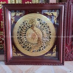 Tranh Trống Đồng Mặt Trống Thúc Tay Kích Thước 55*55 Cm Khung Vuông
