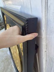 Tranh Trống Đồng Khung Gỗ Hương Dát Vàng Kích Thước 90*90 Cm Khung Vuông