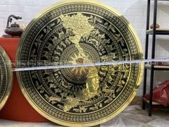 Mặt Trống Đồng CNC - Đồng Vàng Đường Kính 100 - Có Bản Đồ