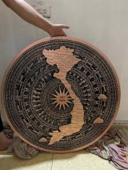 Mặt Trống Đồng Đúc DK 80 Cm Có Bản Đồ