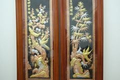 Tranh Tứ Quý Bằng Đồng Đỏ Kích Thước 120*40 Cm