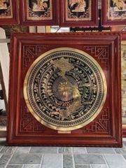Tranh Trống Đồng - Mặt Trống Ăn Mòn - Khung Vuông