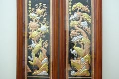Tranh Tứ Quý Bằng Đồng Đỏ Kích Thước 120*40 Cm