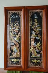 Tranh Tứ Quý Bằng Đồng Đỏ Kích Thước 120*40 Cm