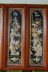 Tranh Tứ Quý Bằng Đồng Đỏ Kích Thước 120*40 Cm