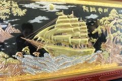 Tranh Đồng Thuận Buồm Xuôi Gió 197*107 Cm Khung Dát Vàng