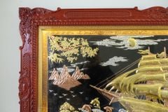 Tranh Đồng Thuận Buồm Xuôi Gió 230*120 Cm Khung Dát Vàng