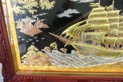 Tranh Đồng Thuận Buồm Xuôi Gió 230*120 Cm Khung Dát Vàng