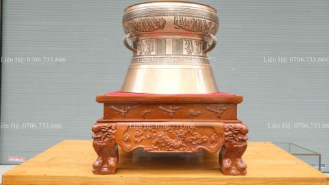 Trống Đồng Đông Sơn Đồng Đỏ- Đường Kính 36cm