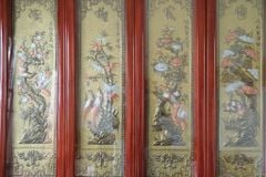 Tranh Tứ Quý Tùng Trúc Cúc Mai Kích Thước 120*40 Cm