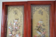 Tranh Tứ Quý Tùng Trúc Cúc Mai Kích Thước 120*40 Cm