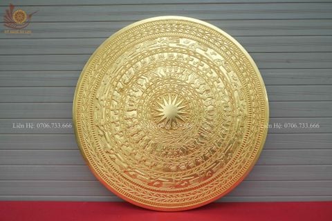 Mặt Trống Đồng Đúc DK 60 Cm - Dát Vàng