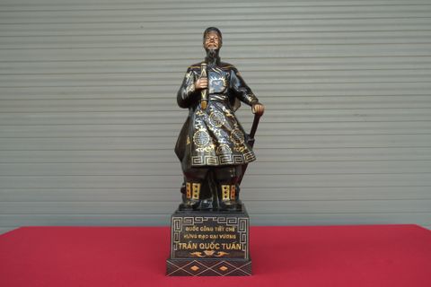 Tượng Danh Nhân- Trần Quốc Tuấn Cao 60 Cm Khảm Tam Khí