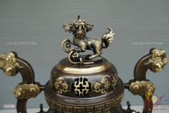 Bộ Ngũ Sự Bằng Đồng Vàng Hoa Sòi Màu Hai Công Nghệ Cao 50 Cm