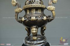 Bộ Ngũ Sự Bằng Đồng Vàng Hoa Sòi Màu Hai Công Nghệ Cao 50 Cm