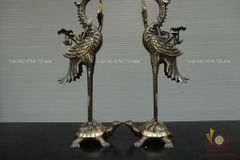 Bộ Ngũ Sự Bằng Đồng Vàng Hoa Sòi Màu Hai Công Nghệ Cao 50 Cm