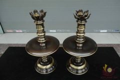 Bộ Ngũ Sự Bằng Đồng Vàng Hoa Sòi Màu Hai Công Nghệ Cao 50 Cm