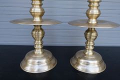 Bộ Tam Sự Nến Bằng Đồng Vàng Song Long Chầu Nguyệt Cao 50 Cm
