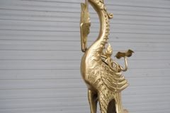 Đôi Hạc Đồng Cao 62Cm Chất Liệu Đồng Vàng