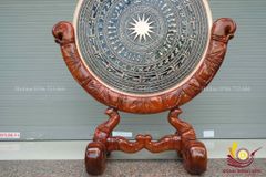 Mặt Trống Đồng Đúc - Kèm Đế Gỗ - Đường Kính 80cm