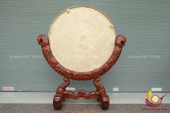 Mặt Trống Đồng Đúc - Kèm Đế Gỗ - Đường Kính 80cm