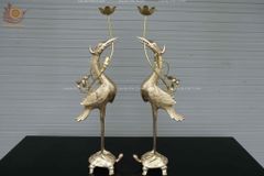 Bộ Đỉnh Đồng Ngũ Sự Đồng Cát Tút Song Long Chầu Nguyệt Cao 50 Cm + Bộ Ngai 3 Chén Catut