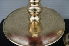 Bộ Tam Sự Nến Bằng Đồng Cát Tút Song Long Chầu Nguyệt Cao 60 Cm + Bát Hương 20Cm