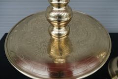 Bộ Đỉnh Đồng Ngũ Sự Đồng Cát Tút Song Long Chầu Nguyệt Cao 60 Cm + Lọ Hoa  38 + Ba Đài 10 Catut + Ống Hương 29cm Catut