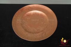 Bộ Ngũ Sự Bằng Đồng Đỏ- Họa Tiết Song Long Chầu Nguyệt - Cao 70cm + Mâm Bồng 35
