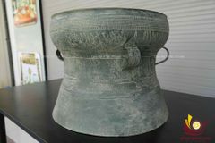 Trống Đồng Đông Sơn Đồng Đỏ- Đường Kính 36cm- Giả Cổ
