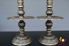 Bộ Ngũ Sự Bằng Đồng Vàng Song Long Chầu Nguyệt Cao 65 Cm- màu 2CN