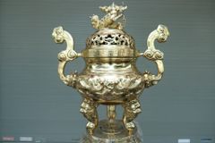 Bộ Ngũ Sự Bằng Đồng Cát Tút Song Long Chầu Nguyệt Cao 70 Catut