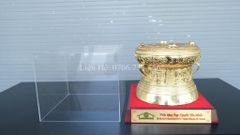 Trống Đồng Đông Sơn Dát Vàng Đường Kính 25Cm Chất Liệu Đồng Vàng