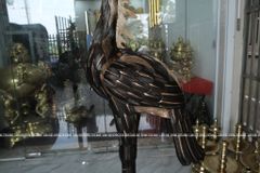 Đôi Hạc Đồng Cao 175Cm Chất Liệu Đồng Đỏ Phớt Nỉ