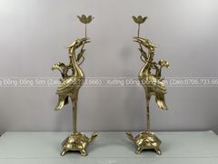Bộ Tam Sự Hạc Bằng Đồng Cát Tút Hoa Sòi Cao 50 Cm