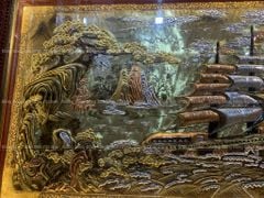 Tranh Thuận Buồm Xuôi Gió Kích Thước 197*107 Cm Đồng Vàng Xước Dát Vàng-  Khung Hoa Tây