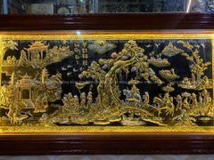 Tranh Đồng Vinh Quy Bái Tổ Kích Thước 230*120Cm Khảm Tam Khí