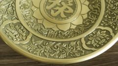 Phụ Kiện Đồng Vàng - Mâm Bồng 30 - Vàng mộc